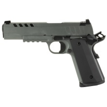 1911 Night Stalker, Semi-automatic, 1911, Metal Frame Pistol, Full Size, 45ACP, 5" Barrel, Cerakote Finish, Gray, Aluminum Grips, Front Night Sight, 8 Rounds, 2 Magazines, Accessory Rail 10100512