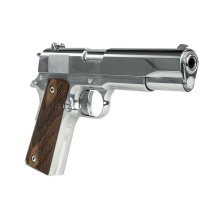 1911A1 Regulator, Semi-automatic, 1911, Metal Frame Pistol, Full Size, 38SUP/9MM, 5" Barrel, Polished Chrome Finish, Silver, Walnut Grips, Iron Sights, 9 Rounds, (1)-9MM Magazine and (1)-38 Super Magazine, Includes 9MM Barrel and 38 Super Barrel 10100513