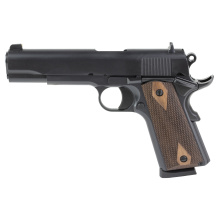1911A1 Stakeout, Semi-automatic, 1911, Metal Frame Pistol, Full Size, 45ACP, 5" Barrel, Cerakote Finish, Black, Walnut Grips, Iron Sights, 8 Rounds, 2 Magazines 10100516