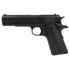 1911A1 Service, Semi-automatic, 1911, Metal Frame Pistol, Full Size, 45ACP, 5" Barrel, Cerakote Finish, Black, Plastic Grips, Iron Sights, 7 Rounds, 2 Magazines 10100518