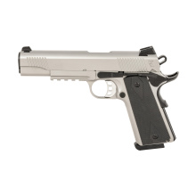 1911 Duty SS45R, 1911, Semi-automatic, Full Size, 45 ACP, 5" Barrel, Stainless Steel Finish, Silver,Rubber Overmolded Grips, Novak White Dot Sights, 8 Rounds, 2 Magazines 10100533