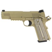 1911 Raider, Single Action Only, Semi-automatic, Metal Frame Pistol, Full Size, 9MM, 5" Barrel, Carbon Steel Frame, Cerakote Finish, Flat Dark Earth, Ed Brown Bobtail, G10 Grips, Novak Style 3-Dot Sights, Accessory Rail, 9 Rounds, 2 Magazines 10100549