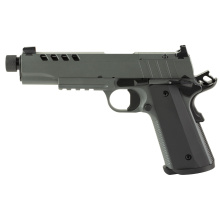 1911 Night Stalker SF, Single Action Only, Semi-automatic, Metal Frame Pistol, 10MM, 5" Barrel, Threaded .578X24, Cerakote Finish, Gray, Light Rail, U-Notch Integral Rear and Tritium Front Sights, 8 Rounds, 2 Magazines 10100558