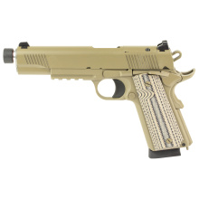 Duty B45RDG, 1911, Semi-automatic, Steel Frame Pistol, Full Size, 45ACP, 5" Threaded Barrel, Cerakote Finish, Flat Dark Earth, Picatinny Rail, G10 Grips, Novak White Dot Sights, 8 Rounds, 2 Magazines 10100565