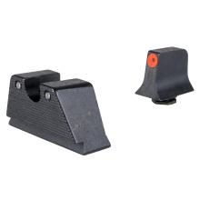 Suppressor/Optic Height HD XR Night Sight Set, Fits Glock 17/19/17L/22/23/26/27/45/19X, Green Tritium with Orange Outline Front, Green Tritium with Black Outline U Notch Rear 601180
