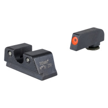 Suppressor/Optic Height HD XR Night Sight Set, Fits Glock 43X/48 MOS/43/42, Green Tritium with Orange Outline Front, Green Tritium with Black Outline U Notch Rear 601164
