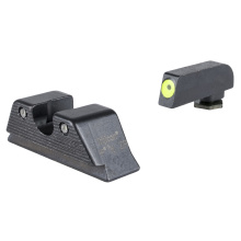 HD XR Tritium Night Sight Set, Fits Glock 21/20/29/30/41 MOS (Including S and SF Variants), Green Tritium with Yellow Outline Front, Green Tritium with Black Outline U Notch Rear 601169