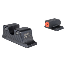HD Tritium Night Sight Set, Fits S&W M&P C.O.R.E./M2.0 Optics Ready, Green Tritium with Orange Outline Front, Green Tritium with Black Outline U Notch Rear 601170