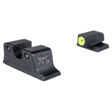 HD Tritium Night Sight Set, Fits S&W M&P C.O.R.E./M2.0 Optics Ready, Green Tritium with Yellow Outline Front, Green Tritium with Black Outline U Notch Rear 601171