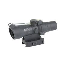 Compact ACOG 2X20, 2x Magnification, 20mm Objective, Dual Illuminated, Green 115/147 Grain 9mm PCC RTR Reticle, Black, Includes Q-LOC Mount TA47-C-400412