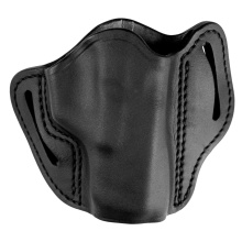 Uncle Mikes Outside Waistband Leather Holster, Size 2, Fits Most Medium/Large Frame Autos (1911 3" with Rail, Glock 17/19/26, M&P 9/Shield), Right Hand, Black UM-OWB-2-MBL-R
