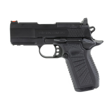 SFX9, X-TAC, Single Action Only, Semi-automatic, Aluminum Frame Pistol, Compact, 9MM, 3.25" Stainless Steel Barrel with Bushing, DLC Finish, Black, G10 Starburst Grips, Lightrail, Fiber Optic Front Sight, Manual Thumb Safety, 15 Rounds, 2 Magazines, Righ