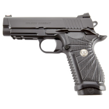EXPERIOR, Single Action, Semi-automatic, Metal Frame Pistol, Compact, 9MM, 4" Barrel, Aluminum Frame, Armor Tuff Finish, Black, G10 Aggressive Starburst Grips, Fiber Optic Front Sight and Rear Battlesight, Thumb Safety, Lightrail Frame, 15 Rounds, (2) 84
