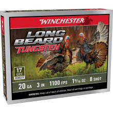 Long Beard Tungsten, 20 Gauge 3", #8, Tungsten Shot Shell, 5 Shells per Box LBT2038