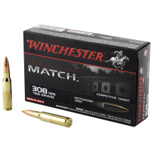 Boattail Match .308 Winchester 168 Grain Sierra MatchKing Boattail Hollow Point