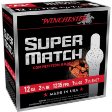 Super Match, Shotshell, 12 Gauge, 2.75", #7 Shot, 1 1/8oz, 25 Round Box SM12H7