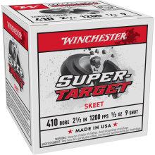 Super Target, 410 Bore 2.5", #9, 1/2 oz, Shotshell, 25 Round Box TRGT419