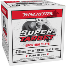 Super Target, 410 Bore 2.5", #8, 1/2 oz, Shotshell, 25 Round Box TRGTS418