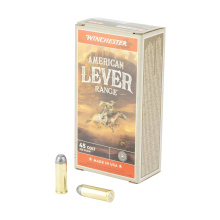 American Lever, 45 Colt, 250 Grain, Lead Flat Nose, 50 Rounds per Box W45LCAL