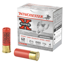 Super-X Xpert Steel Waterfowl Load 12 Gauge 2.75 Inch 1550 FPS 1.0625 Ounce 4 Steel Shot