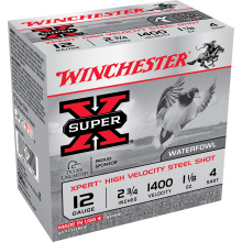 Super-X Xpert Steel Waterfowl Load 12 Gauge 2.75 Inch 1400 FPS 1.125 Ounce 4 Steel Shot
