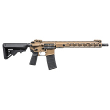 Raider, Semi-automatic, AR15, 556NATO, 14.5" Pinned (16" OAL), Extended Bird Cage Flash Hider, Nitride Finish, Flat Dark Earth, Flip Up Sights, 30 Rounds, 1 Magazine RDR556-14-FDE