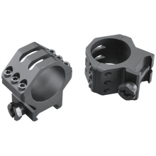 6-Hole Tactical Picatinny Ring Medium Matte Black 30mm
