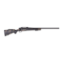 Vanguard Black Hills, Bolt-action Rifle, 223 Remington, 16" Threaded Barrel, 1/2X28 Thread Pitch, Matte Finish, Blued Metal Parts, Black Monte Carlo Polymer Stock with Green and Tan Paint, 5 Rounds, Includes 2" Muzzle Brake, Right Hand VBS223RR18B