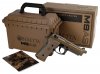 92A3 9mm 4.9 Inch Extended Threaded Barrel 1/2x28 Threads Horizontal Decocking Lever Three Slot Picatinny Rail Flat Dark Earth Finish 3 Magazines 17 Round