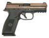 FNS-NMS 9mm 4 Inch Barrel Black With Oiled Bronze Slide Fixed Sights Non-Manual Safety 17 Round