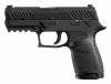 P320 Compact Striker .45 ACP 3.9 Inch Barrel Siglite Night Sights Black Nitron Slide Finish Manual Safety 9 Round - MA Compliant