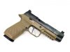 Wilson Combat Sig P320 | 9x19mm, Full-Size, Tan Module, Black Slide, Action Tune with Straight Trigger, Carry Optic Cut, Trijicon Plate, Tall Battlesight Rear, Tall Fiber Front, 2 Magazines