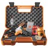 Model 360 Revolver | Double Action, 357 Magnum, 1.875" Barrel, Scandium Frame, PVD Black Finish, Orange Synthetic Grip, 5Rd, PVD Black Finished Stainless Steel Unfluted Cylinder, Ramp Front Sight and Fixed Notch Rear, UST Survival Kit Items Include, Water