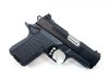 SFX9 SC | 9x19mm, Armor Tuff Finish-Black Slide/Gray Frame, Standard Frame, Medium Trigger, 3.25" Bull Barrel, Fluted Chamber/Barrel, Ambi Safety, Slide Top Serrations, XTAC Grip and Slide Serrations, Carry Cuts, Battlesight Rear, Fiber Optic Front Sight