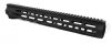 M-LOK SERIES HAND GUARD, XL RIFLE LENGTH (15.5" OAL), ROCK BLASTED BLACK HARD COAT ANODIZED