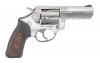 RUGER SP101| Double Action Revolver, 327 Federal, 3" Barrel, Satin Stainless Finish, Black Rubber & Engraved Wood Grips, 6Rd, Fixed Rear & Black Ramp Sight 05784