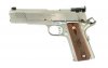 Model 1911-A1 Target .45 ACP 5 Inch Barrel Stainless Steel Finish Adjustable Target Sights Wood Grips 7 Round - CA Compliant