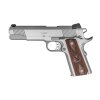 Model 1911 Loaded .45 ACP 5 Inch Barrel Stainless Steel Frame/Slide Finish White Dot Sights Cross Cannon Grips 7 Round - CA Compliant